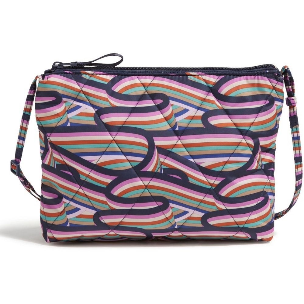 Vera Bradley Women's Outlet Ultralight Large Hipster Crossbody Bag Retro Ribbons